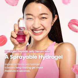 BIODANCE Spray facial hidratante de péptidos de colágeno, spray facial antienvejecimiento, hidrogel pulverizable, artículos esenciales de viaje y rega
