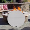 JAYGOVAN Fire Pit Cover Round 40" Foldable Fire Pit Cover