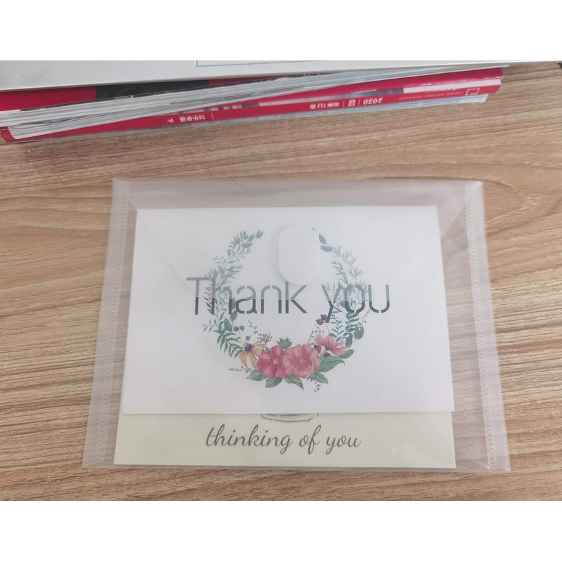 YESSART 5x7 Small Plastic Envelopes Receipt Check Storage File Holder