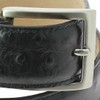Leather belt black imprint ostrich Ostrich - Black - Robert