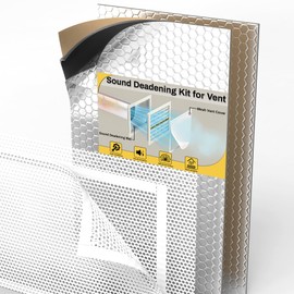 Powrocket Sound Deadening Kit for Vent,Sound Deadening Mat and AC Vent Covers,Vent Soundproofing Kit for Noise Cancelling and Vibration Dampening,10" x 14" Mesh Vent Cover,2 Pack
