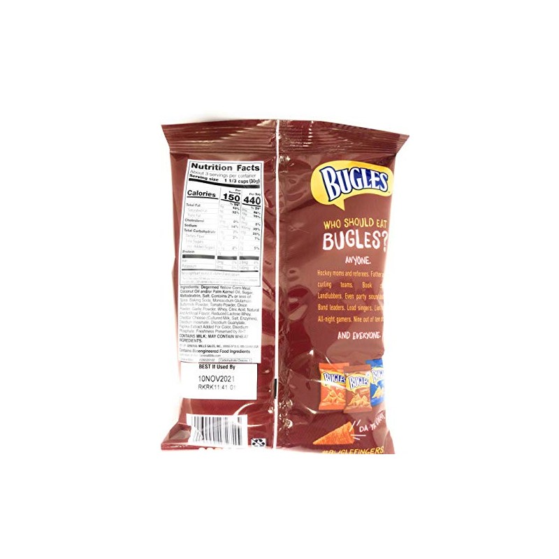 Bugles Chili Cheese Corn Snacks, 3 oz. (Pack of 6)