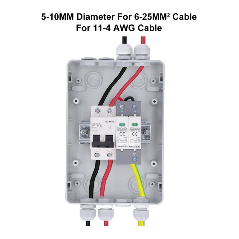 2 String PV Combiner Box IP65 Solar Disconnect Switch with