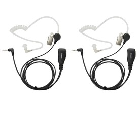 Walkie Talkies Earpiece with Mic 1 Pin Acoustic Tube Headset Compatible with Motorola Radios Talkabout T402 T600 MH230R MH230TPR MR350R MS350R MT350R (2 Pack)