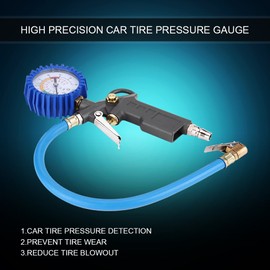 Gorgeri Medidor de inflador de presión de aire de neumáticos 0-220PSI Medidor de inflador de presión de aire de neumáticos para coche, camión, motocicleta