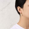 Philip Jones Gold Plated Pearl Drop Hoop Earrings