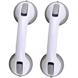Seveston 2 Pcs Support Grab Handle for Shower Bathroom Bathtubs Safety Grip Rail with Suction Cup Fitting Mobility Aids Safety Handle for Disabled Elderly & Handicap (Pack of 2)