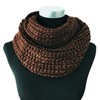 Niklarson TV5 Knitted Loop Winter Scarf Sequins Viscose, brown