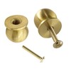 AUXBC Mini Round Solid Brass Knobs, 1/2 Inch (14mm) Diameter