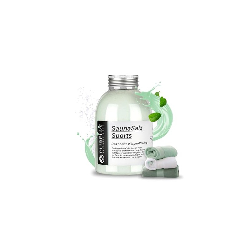 PURELIA Sauna Salt Sports 650 g Exfoliating Salt Sauna Salt