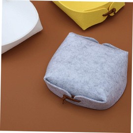 Baluue Felt Jewelry Storage Box Set of 4 Simple Mini Makeup Organizer for Desktop Multifunctional Cosmetic Storage Container Suitable for Home and Office Use