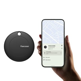 Vanyuei Bluetooth Tracker, Keys Finder and Item Locator for Keys, Bags and More, Key Tracker Tag with Holder, IP65 Waterproof Small Tracker Works with Find My (Black)