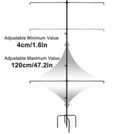 Guyuyii Adjustable Target Stand – Target Stands for Shooting Range and Outdoor Practice – Portable, Sturdy and Easy Assembly with 8 Metal Clips for Firearms, BB Guns, Airsoft and Tactical Training