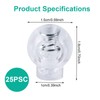 AWAVM Pack of 25 Transparent Cord Locks, Single Hole Spring