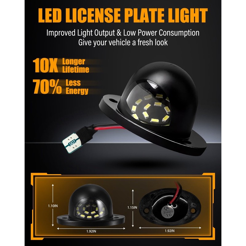 LESAUCE LED License Plate Light For Dodge Ram 1500 2500