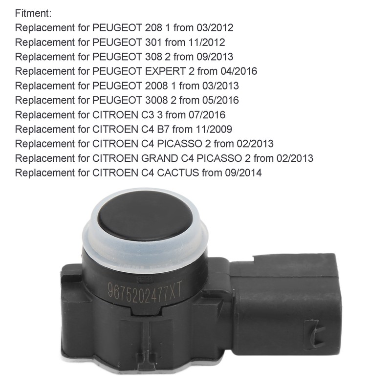 PDC Parking Sensor 9675202477F4 PSA9675202477G4 Replacement for PEUGEOT 208 1