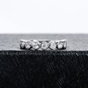 Raivari 0.9cttw Moissanite Eternity Wedding Bands 18K White Gold Plated