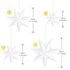 ELECLAND 6 Pcs Wedding Hanging Star Decoration White 7 Pointed