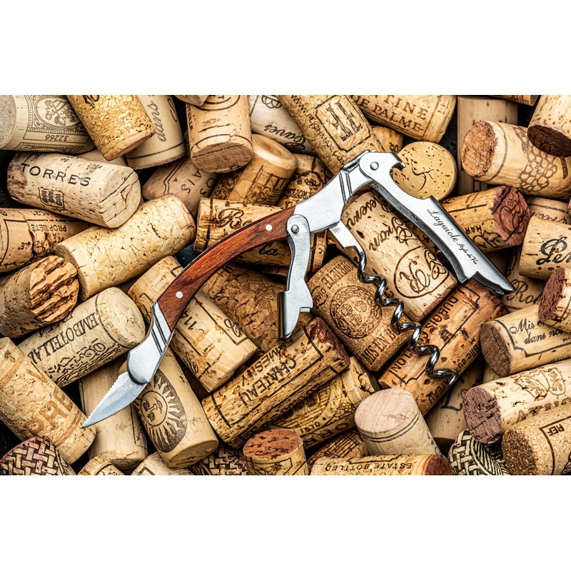 Laguiole Style de Vie Korkenzieher, Flaschenöffner mit Folienschneider, Rosenholz …