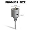 METOTY 2-9/16" Concrete Hole Saw, 65mm Masonry Hole Saw, with