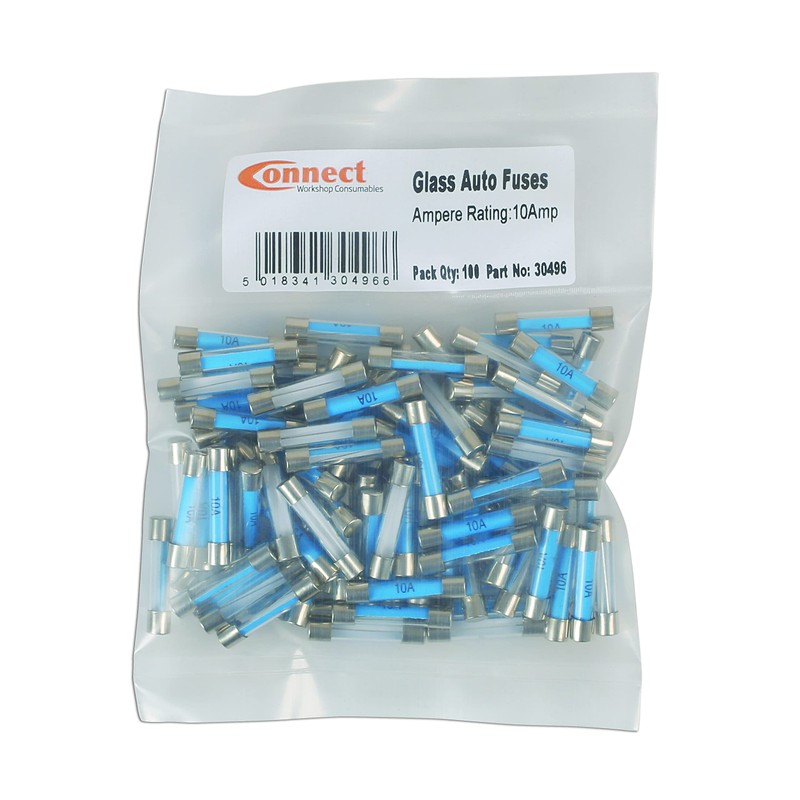 Connect 30496 10A Glass Auto Fuse