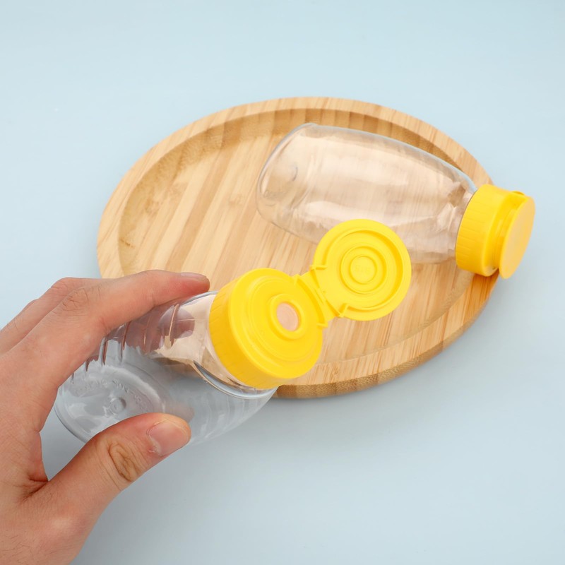 2Pcs Clear Plastic Honey Bottles Honey Squeeze Jar Empty Refillable