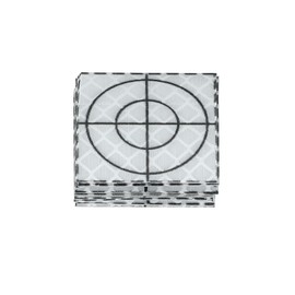 PATIKIL Survey Reflector Sheets 30x30mm, 12 Pcs Self-Adhesive Reflective Target Sheets Survey Target Mark Tape for Total Stations Check Shots Back Sights Monitoring, White