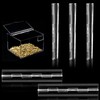 Rierdge 4 Pcs Plastic Hinges Clear, Tranparent Acrylic Hinges Mini