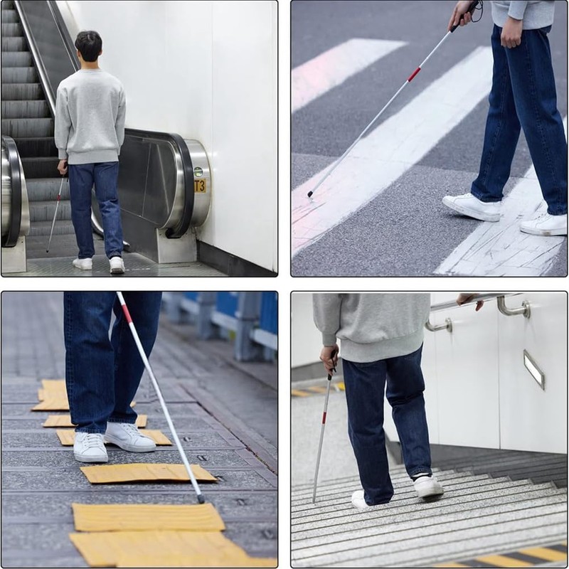 ZENWORYS Folding Blind Cane Anti-Slip Blind Cane for Vision Impaired
