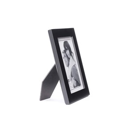 Malden 4x6 Picture Frame - Wide Real Wood Molding, Real Glass - Black