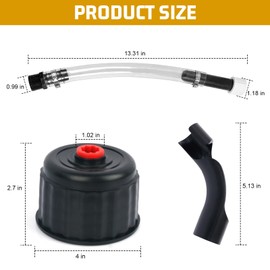 Racing Fuels Filler Hose & Cap Kit, 5.5 Gallon Replacement Cap for VP Racing Fuel Jug, Racing Fuel Jug Hose with Bender for VP Racing Fuel Jugs, Jegs Jugs, LC2 Jugs - 2 Pcs