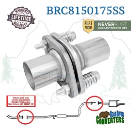 Bear River Converters 1 1/2" 1.5" x 1 3/4" 1.75" Exhaust Muffler Flange Pipe Repair Spherical Joint