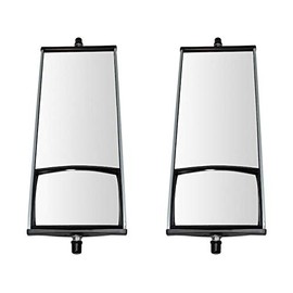 Marketplace Auto Parts Aluminum Manual Door Mirror - Set Of 2 - Convex Glass - 16 X 6.5 Inch - Compatible With 1986-2017 Isuzu Npr