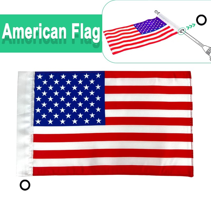 SWLOR Motorcycle American Flag, 6x9 inches, Red, White, Blue, Double