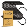 S Hooks for Hanging Clothes (10 Pack), Stainless Steel S