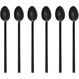 GRÄWE Long Drink Spoons Set of 6 Stainless Steel Titanium Lisbon Series Cutlery