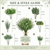 48 PCS Mixed Artificial Eucalyptus Stems Bulk with Hemp Rope