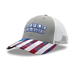 Realtree Color Camo WH Embroidery Logo Hat | Adjustable Velcro Backing Cap | Limited Edition for Men and Women (US, Alpha, One Size, Flag | Mesh Back)