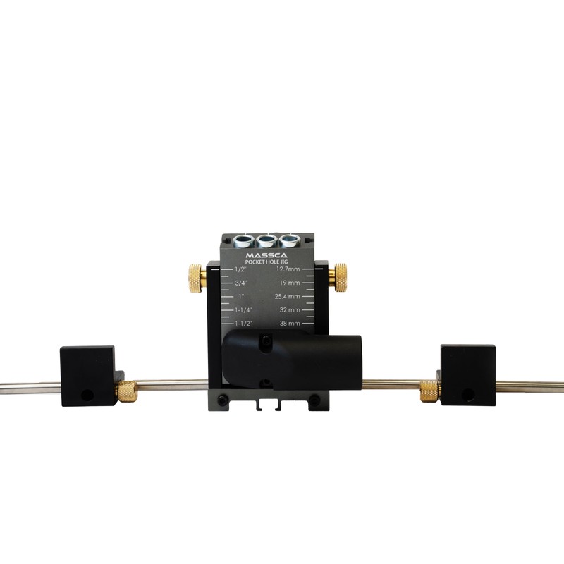 Massca Aluminum Pocket Hole Jig System Pro M2 Adjustable &