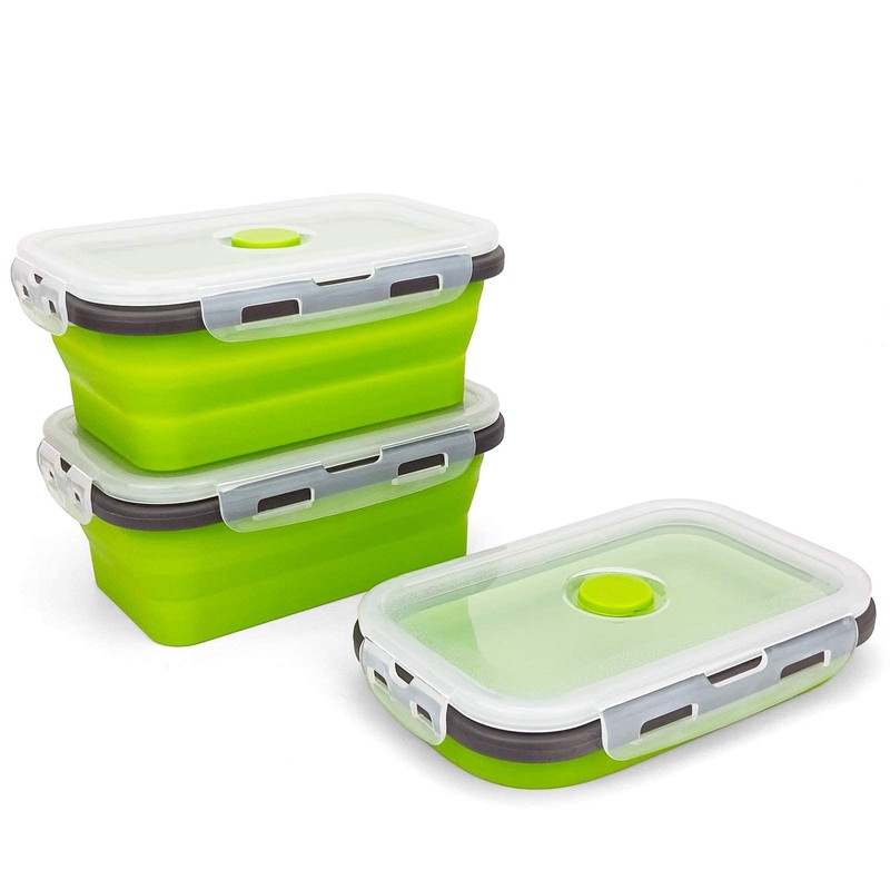 CARTINTS Set of 3 Collapsible Food Storage Containers with Lids,