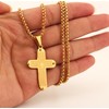 Scddboy Bible Verse Christian Lord's Prayer Cross Pendant Necklace for
