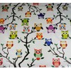 Karina Home Wipe Clean Tablecloth Oilcloth Vinyl Ozzy Owl White