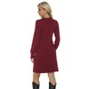 Alealiy Long Sleeve Casual Dress V Neck Dress for Women