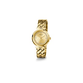 GUESS Women's 34mm Watch - Gold Tone Bracelet Champagne Dial Gold Tone Case