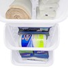 Skywin Plastic Stackable Storage Bins for Pantry White - 4-Pack