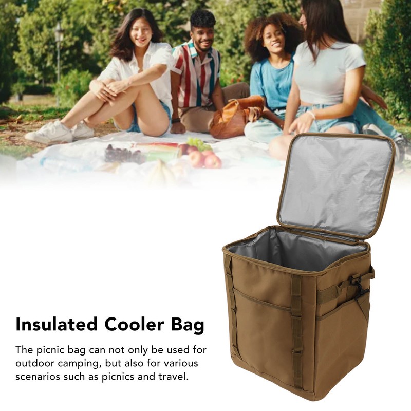 Camping Insulated Food Cooler Bag Outdoor Portable Cooler Box Outdoor