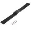 AQNation 23mm Black Polyurethane Rubber Bracelet PVD Watch Band Luminox