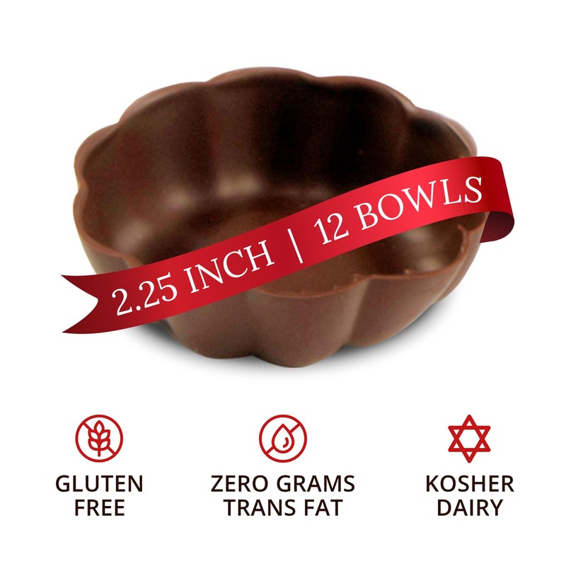 Lang's Chocolates – Milk Chocolate Dessert Shell Bowls – 12