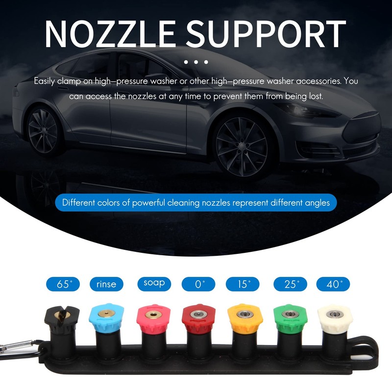 POOSR Pressure Washer Nozzle Tips Set with Nozzle Holder, 7