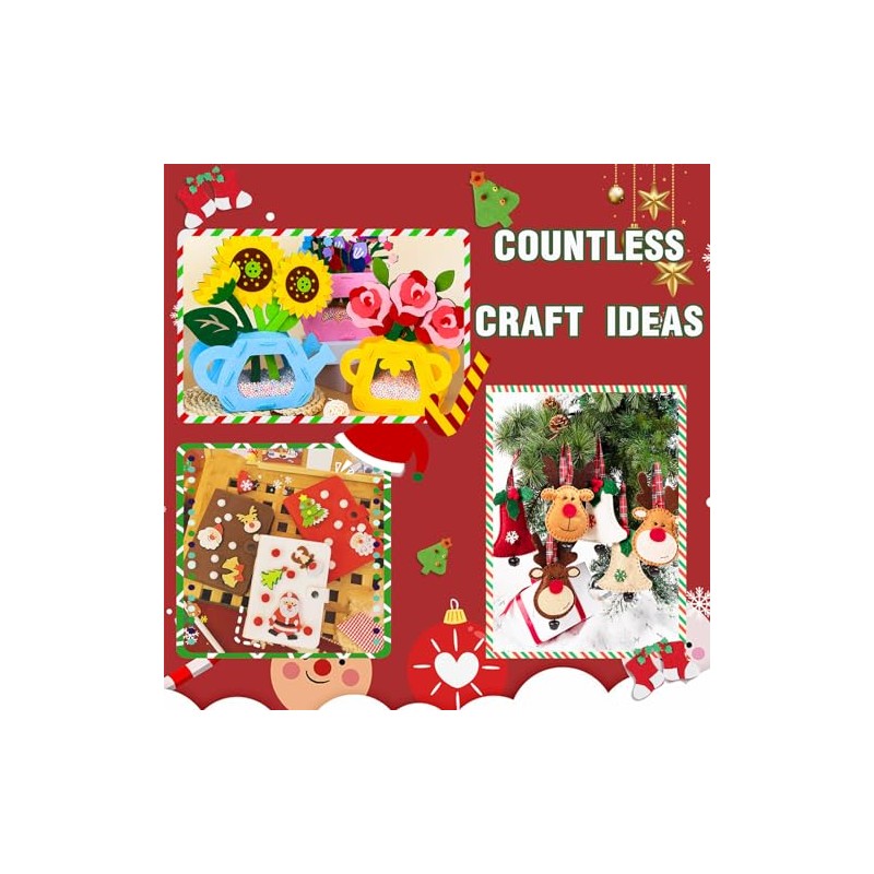 Jtnohx Felt for Crafts, 16 Pcs Felt Fabric, 7"×11.3" Stiff
